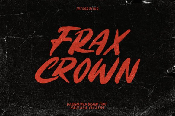 Fraxcrwon: A Horror-Inspired Display Font for Bold Digital Identity