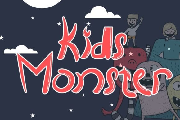 Kids Monster Font: Sweet, Clean & Joyful Display Type for Handmade Goods