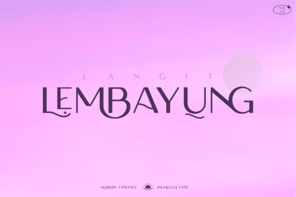 Langit Lembayung: A Modern Sans Serif Display Typeface for Digital Design