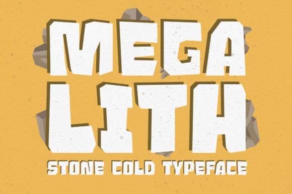 Megalith: A Bold Display Typeface for Handmade Product Design