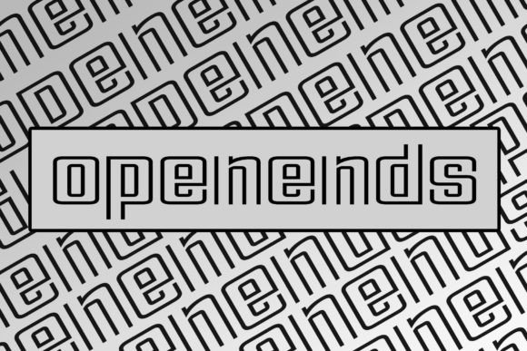 Open Ends Font: Bold, Futuristic Display Type for Crafters