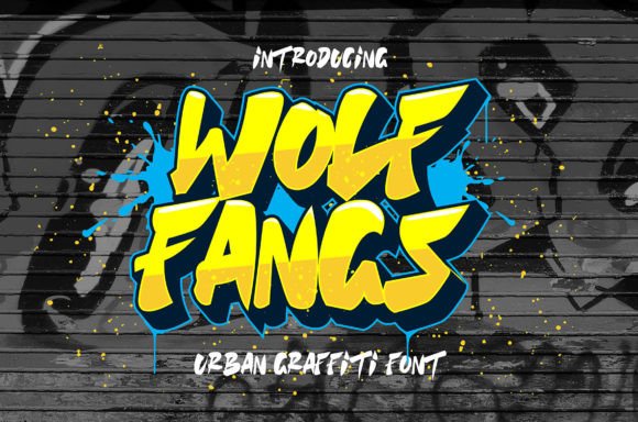 Wolf Fangs: A Chunky Graffiti Display Font That Demands Attention